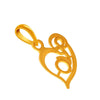 14K gold Heart shaped LOVE pendant