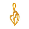 14K Double Hearts Gold Pendent