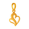 Graceful 14K heart pendant with B initials