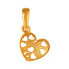 14K dainty heart cutouts- heart pendant