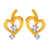 14K Heart Designed Gold  Earrings