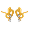 14K Heart Designed Gold  Earrings