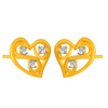 14K Heart Shaped Kalka  Gold Earings