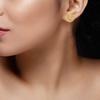 14K Heart Shaped Kalka  Gold Earings