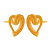 14K Heart Loop Solid Gold Earrings