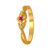 14K Gold Heart Pink and white  ring