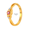 14K Gold Heart Pink and white  ring