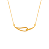 14KT (585) Yellow Gold and American Diamond Pendant for Women