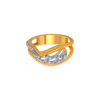 14KT (585) Yellow Gold and American Diamond Ring for Women