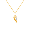 14KT (585) Yellow Gold and American Diamond Pendant for Women