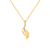 14KT (585) Yellow Gold and American Diamond Pendant for Women