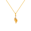 14KT (585) Yellow Gold and American Diamond Pendant for Women