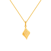 14KT (585) Yellow Gold and American Diamond Pendant for Women