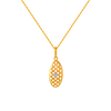 14KT (585) Yellow Gold and American Diamond Pendant for Women