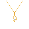 14KT (585) Yellow Gold and American Diamond Pendant for Women