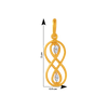 14KT (585) Yellow Gold and American Diamond Pendant for Women