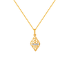 14KT (585) Yellow Gold and American Diamond Pendant for Women