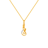 14KT (585) Yellow Gold and American Diamond Pendant for Women