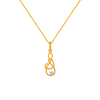 14KT (585) Yellow Gold and American Diamond Pendant for Women