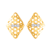 14KT (585) Yellow Gold and American Diamond Stud Earrings for Women