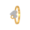 14KT (585) Yellow Gold and American Diamond Ring for Women