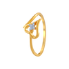 14KT (585) Yellow Gold and American Diamond Ring for Women