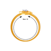 14KT (585) Yellow Gold and American Diamond Ring for Women