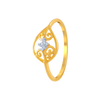 14KT (585) Yellow Gold and American Diamond Ring for Women