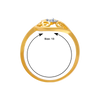 14KT (585) Yellow Gold and American Diamond Ring for Women