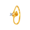 14KT (585) Yellow Gold and American Diamond Ring for Women