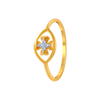 14KT (585) Yellow Gold and American Diamond Ring for Women