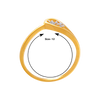 14KT (585) Yellow Gold and American Diamond Ring for Women