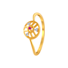 14KT (585) Yellow Gold and American Diamond Ring for Women