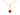 14K sleek gold pendant with a beautiful red stone 