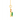 14K unique duck shaped pendant adorned with green and red stone