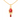 14K Alluring Gold Pendant with Red stones