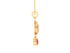 14K Alluring Gold Pendant with Red stones