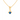 14K curved Gold Pendant with Blue stone