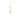 14K curved Gold Pendant with Blue stone