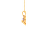 14K musical note shaped Gold Pendant with Violet stone