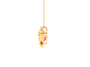 14K Gold Pendant Adorned with Heart Shape Pink Stone