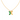 14K Butterfly Shape Gold Pendant with Green Stones