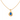 14K Tear Drop Shape Gold Pendant with an Oval Blue Stone