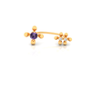 14K Floral Diamond Belly Button Ring