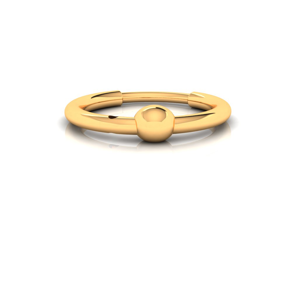 14K Alluring Gold Eyebrow Ring