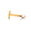 14K Gold Lip Ring with a Pearl