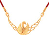 Leafy & Swan Designed 14K Gold Necklace