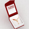 14K Ball Drop Sanai  Gold Pendant with Red Stone