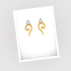 Uniquely Designed 14K American Diamond & Gold Earrings 