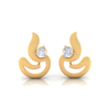 14K Dia Style 14K Gold and American Diamond Earnings